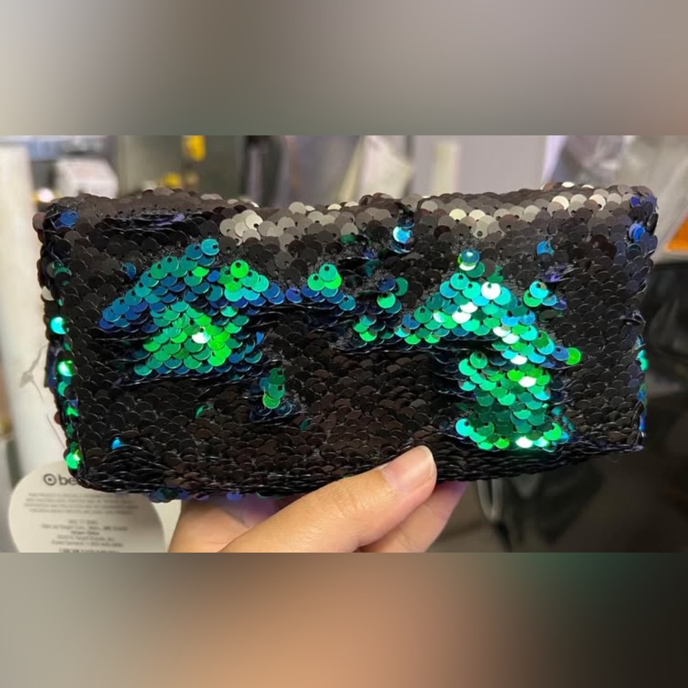 🌸3/$10) New glitter cosmetic bag
